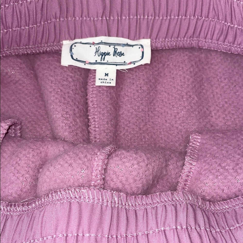 Hippie Rose Lavender Fleece Pants.  Size medium. - Picture 3 of 6